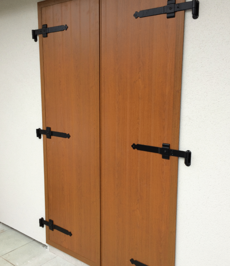 volet battant alu couleur bois